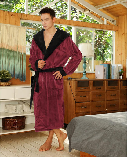 Ultrazachte Fleece Badjas met Capuchon voor Koude Dagen – Milan
