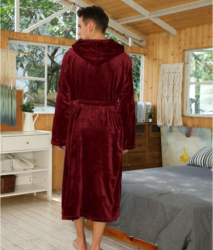 Ultrazachte Fleece Badjas met Capuchon voor Koude Dagen – Milan