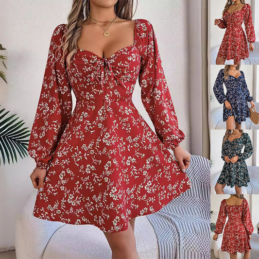 Stijlvolle Bloemenprintjurk Met Lange Mouwen – Lisa