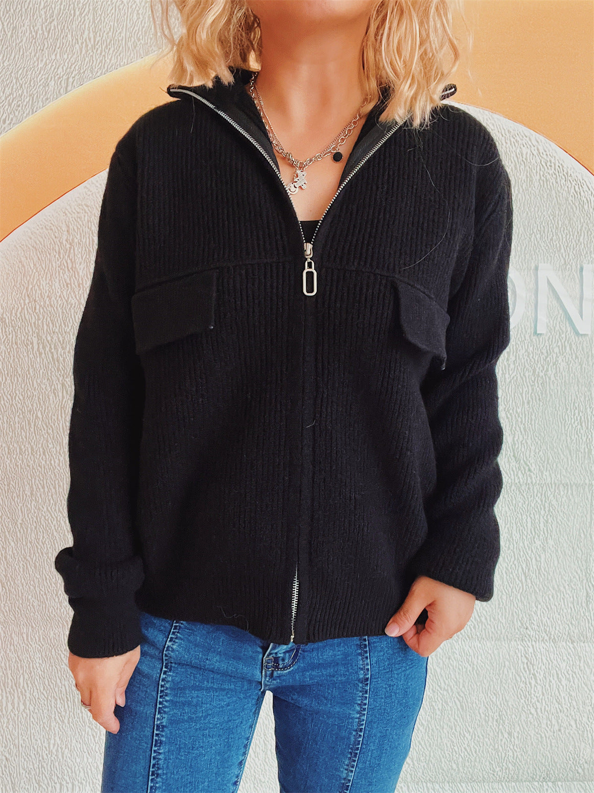 Comfortabele dames cardigan met rits – Julia