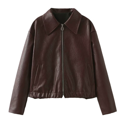 Leren Jas Met Zipper Voor Dames - Emily