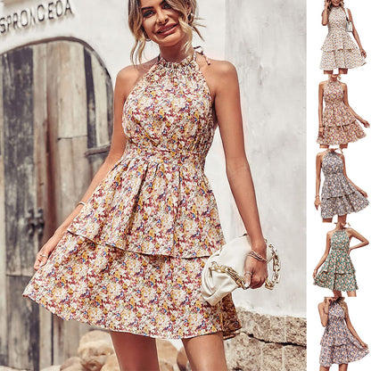 Zomerjurk Met Halter Rugloos Ontwerp - Sophie