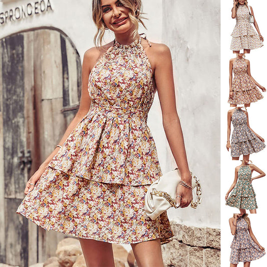 Zomerjurk Met Halter Rugloos Ontwerp - Sophie
