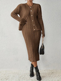 Stijlvolle 2-delige dames cardigan set met top – Olivia