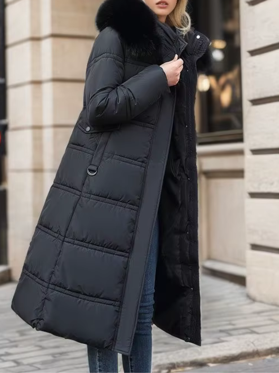 Warme Winterjas voor Dames met Bontkraag – Aurielle