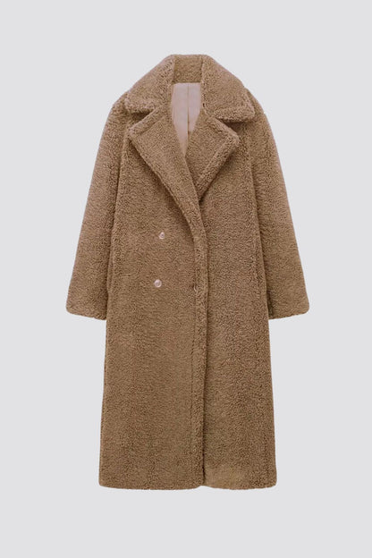 Lange Teddyjas voor Dames met Faux Fur Look – Solenne