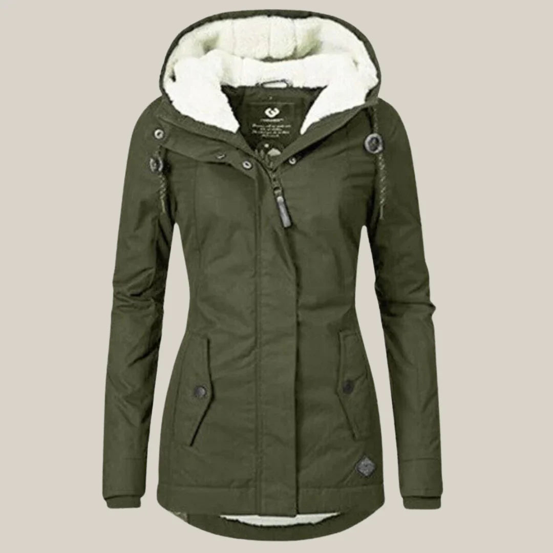 Warme Gewatteerde Winterjas voor Stijl en Bescherming – Sara
