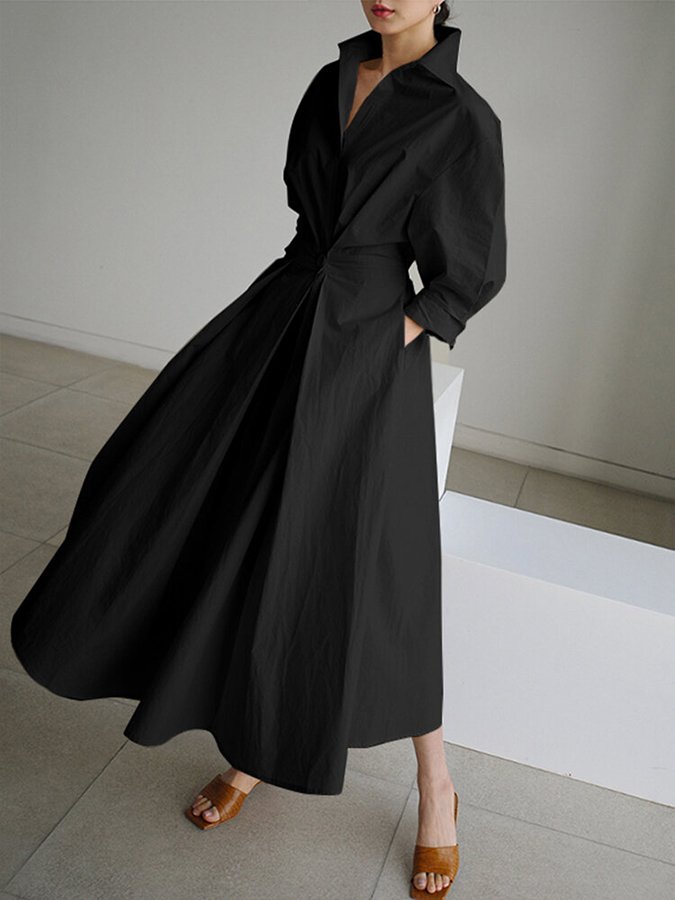 Dames Lange Jurk Ademend Elegant Comfort Tijdloos – Melina