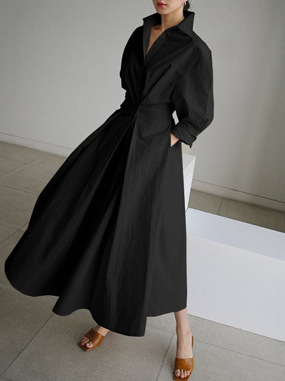 Dames Lange Jurk Ademend Elegant Comfort Tijdloos – Melina