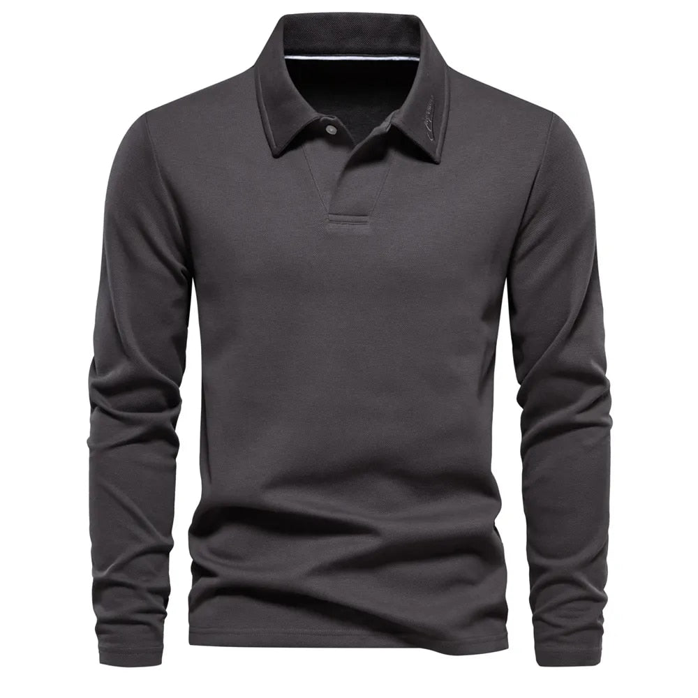 Casual Poloshirt Lange Mouwen Heren – Jasper