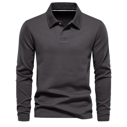 Casual Poloshirt Lange Mouwen Heren – Jasper