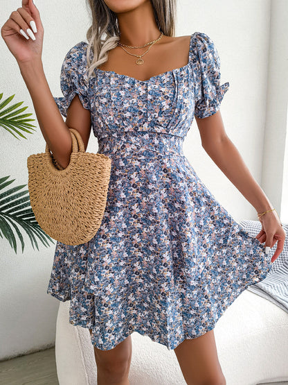 Zomerse Korte Jurk Met Bloemenprint - Angela