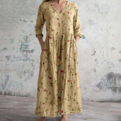 Bloemenjurk dames slank model luchtig elegant – Floravelle