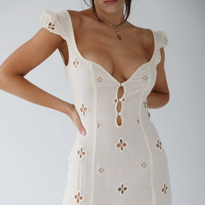 Vintage midi-jurk met bohemian flair – Louna