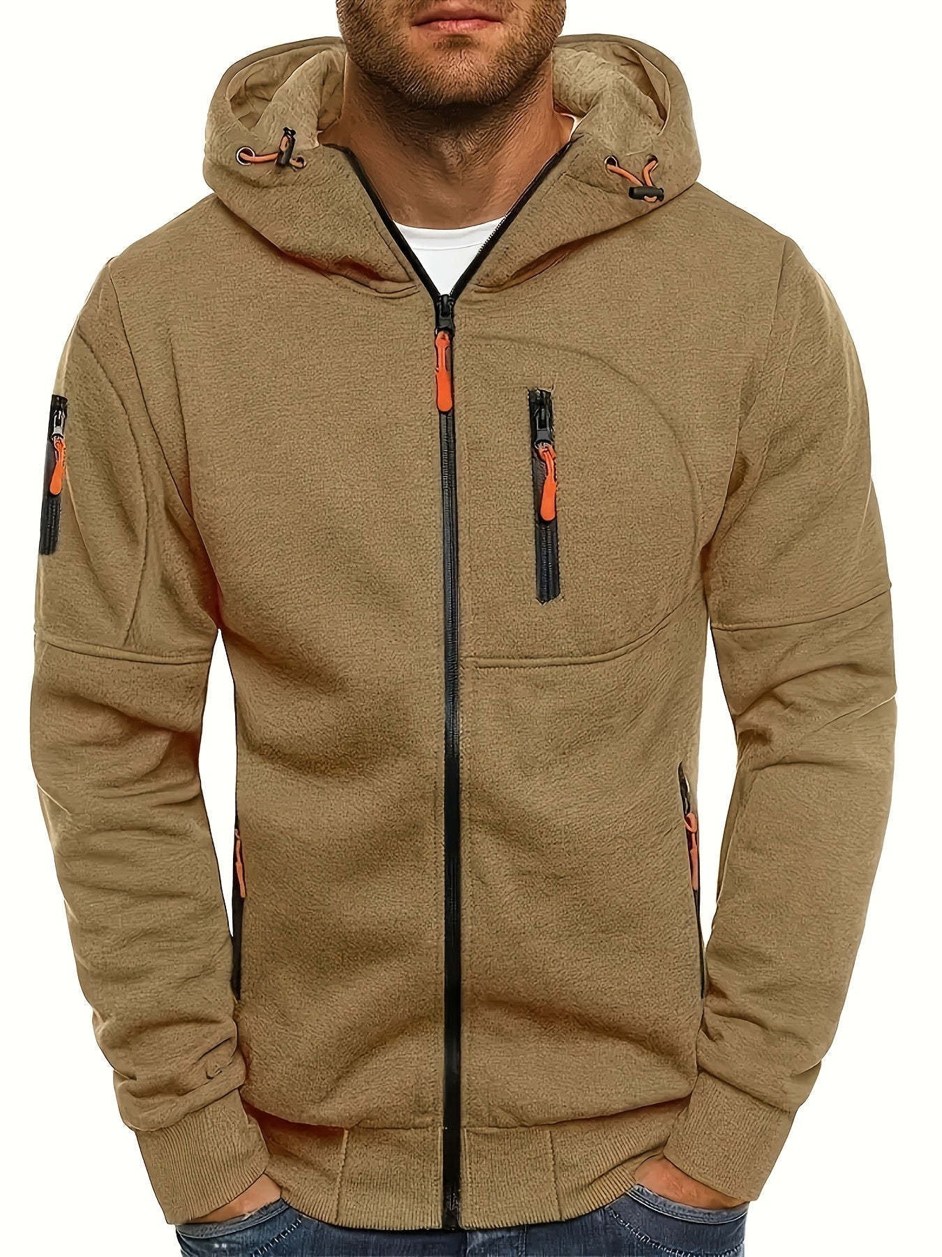 Casual sportieve heren hoodie met comfortabele pasvorm – Elias