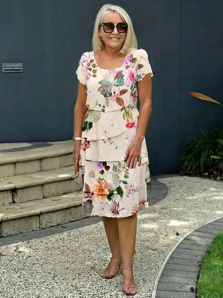 Maxi-jurk voor dames met bloemen en elegantie – Noor