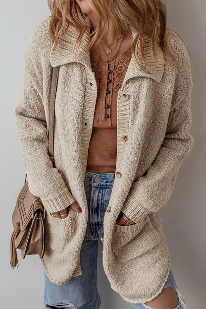 Stijlvolle dames cardigan met lange mouwen en knoopsluiting – Olivia
