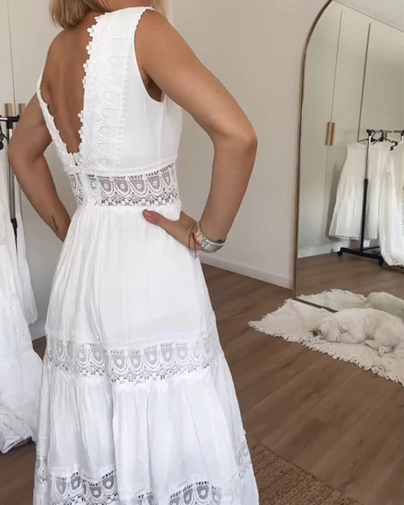 Boho lente-zomerjurk voor dames met luchtige pasvorm – Seralya