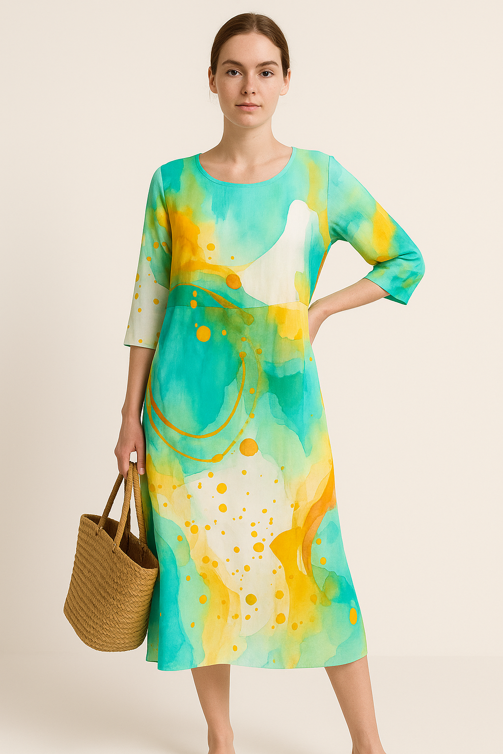 Elegante bloemenjurk met ademend comfort – Miranda