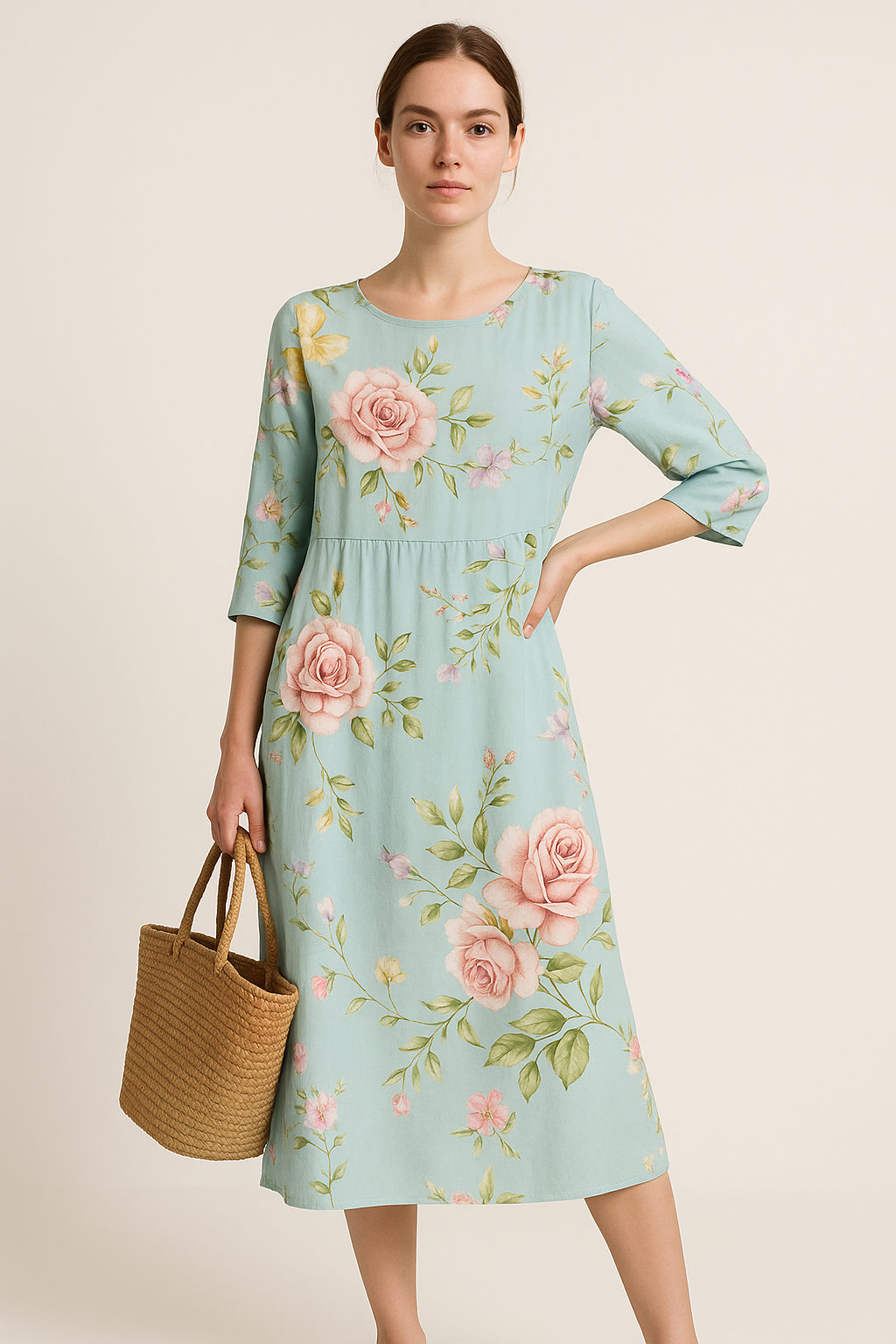 Elegante bloemenjurk met ademend comfort – Miranda