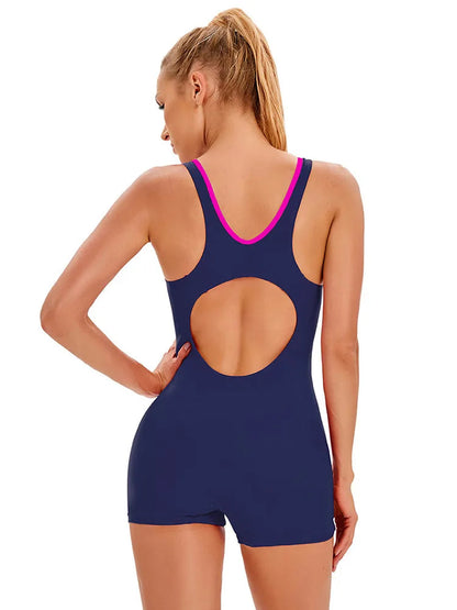 Sportief Zwempak met Patchwork Design voor Wateractiviteiten – Nina