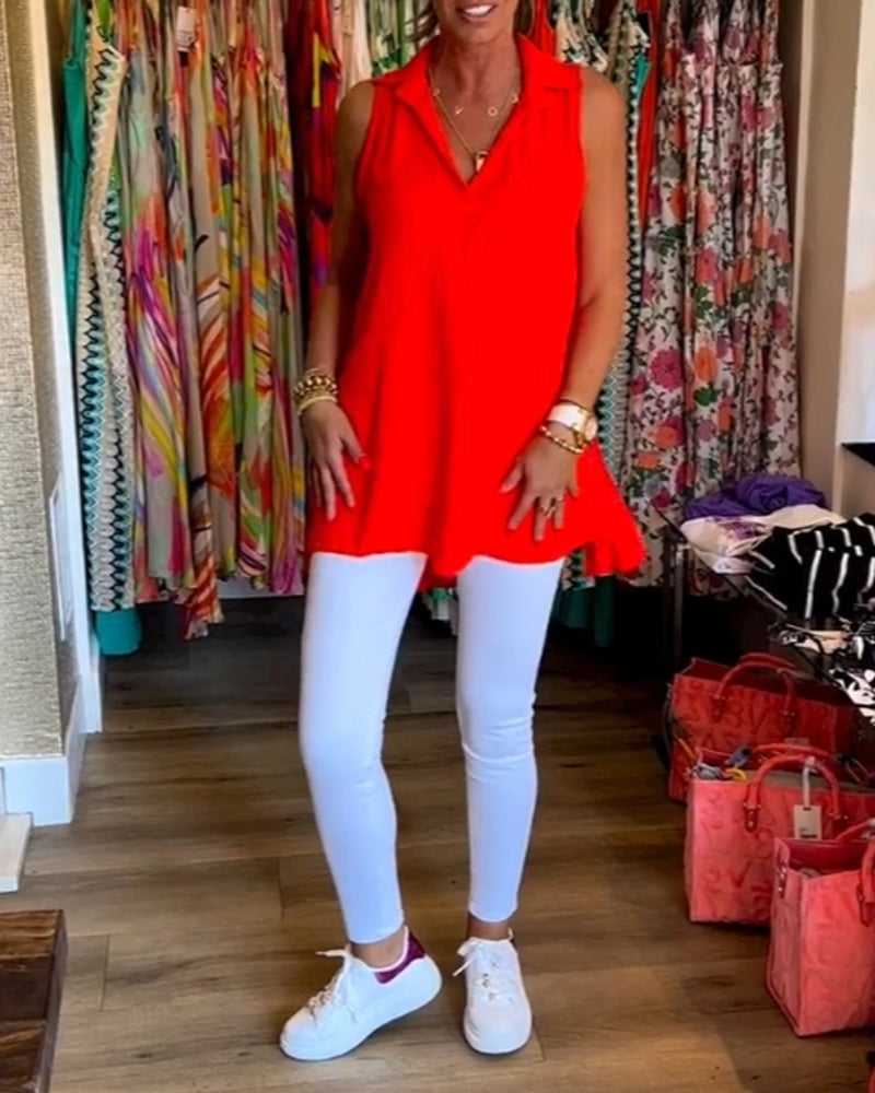 Dames top effen mouwloos zomer casual – Lureva