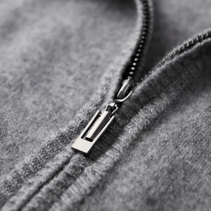 Luxe kasjmier vest met rits voor heren – Amari