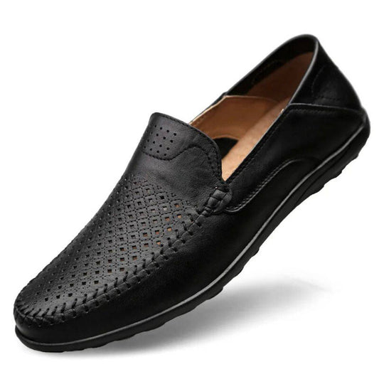 Ademende leren instap loafers voor heren – Milan
