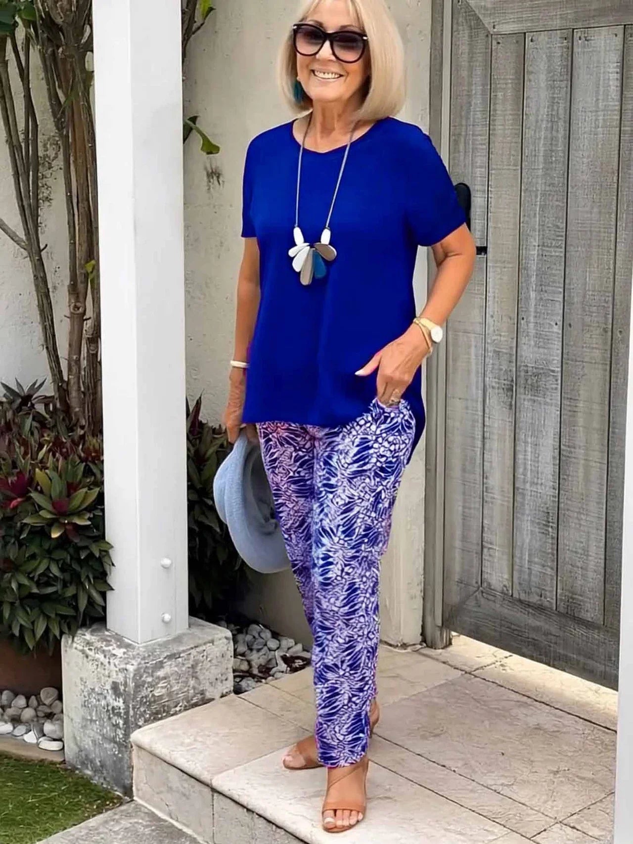Dames Tweedelige Set Marineblauw Comfort Reizen – Avina