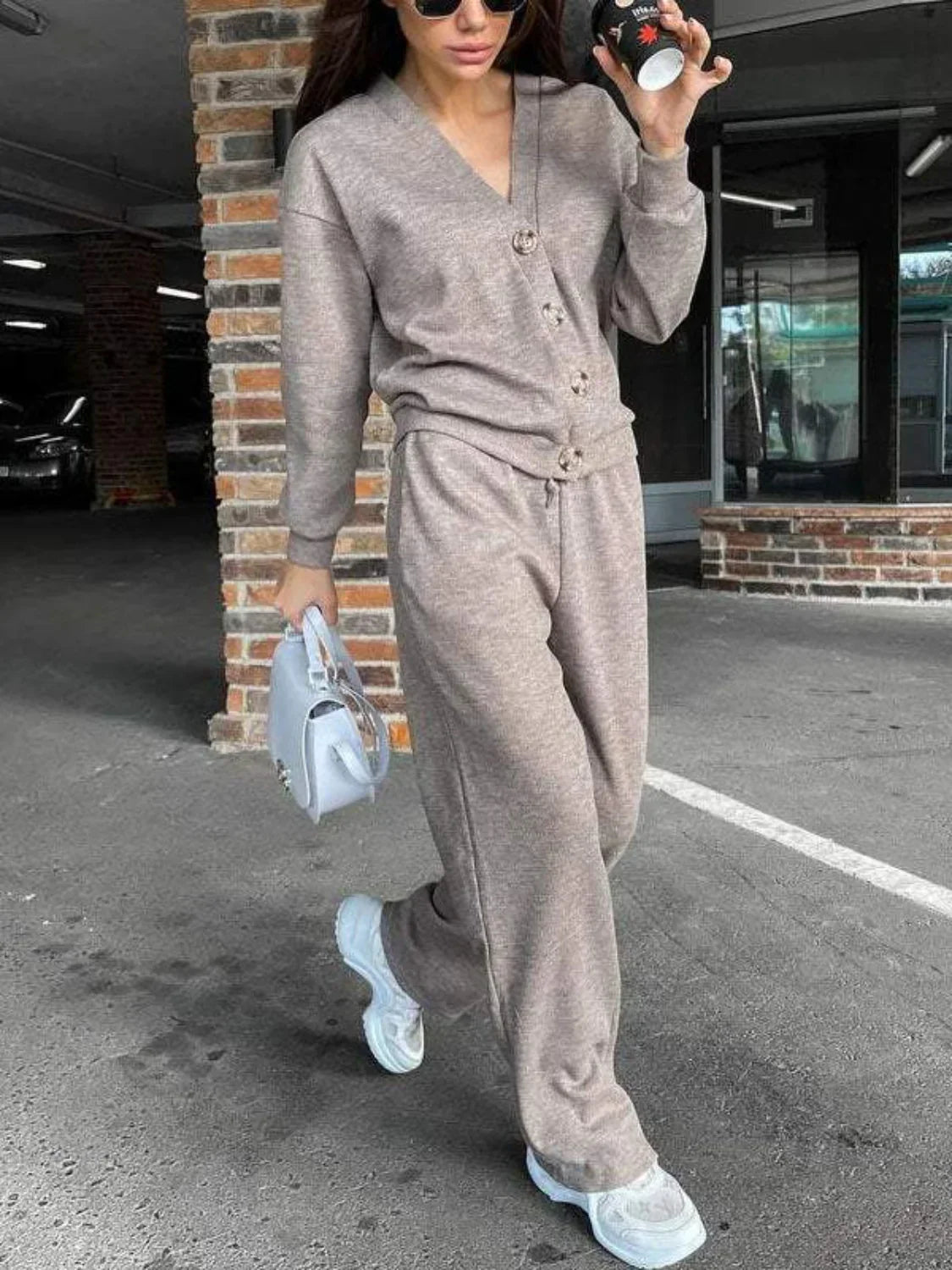 Comfortabele en stijlvolle loungewear set met lange mouwen – Sophie
