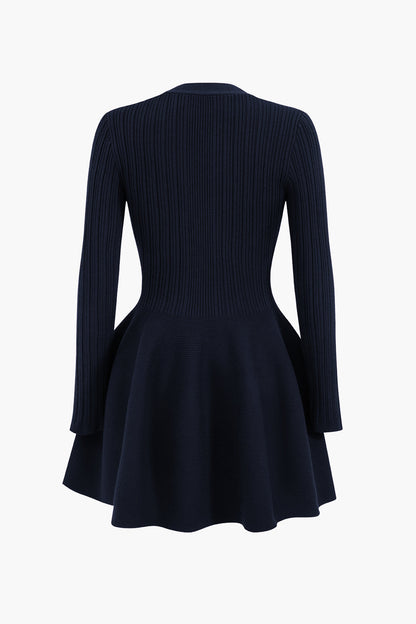 Stijlvolle V-hals jurk met puff zoom – Olivia