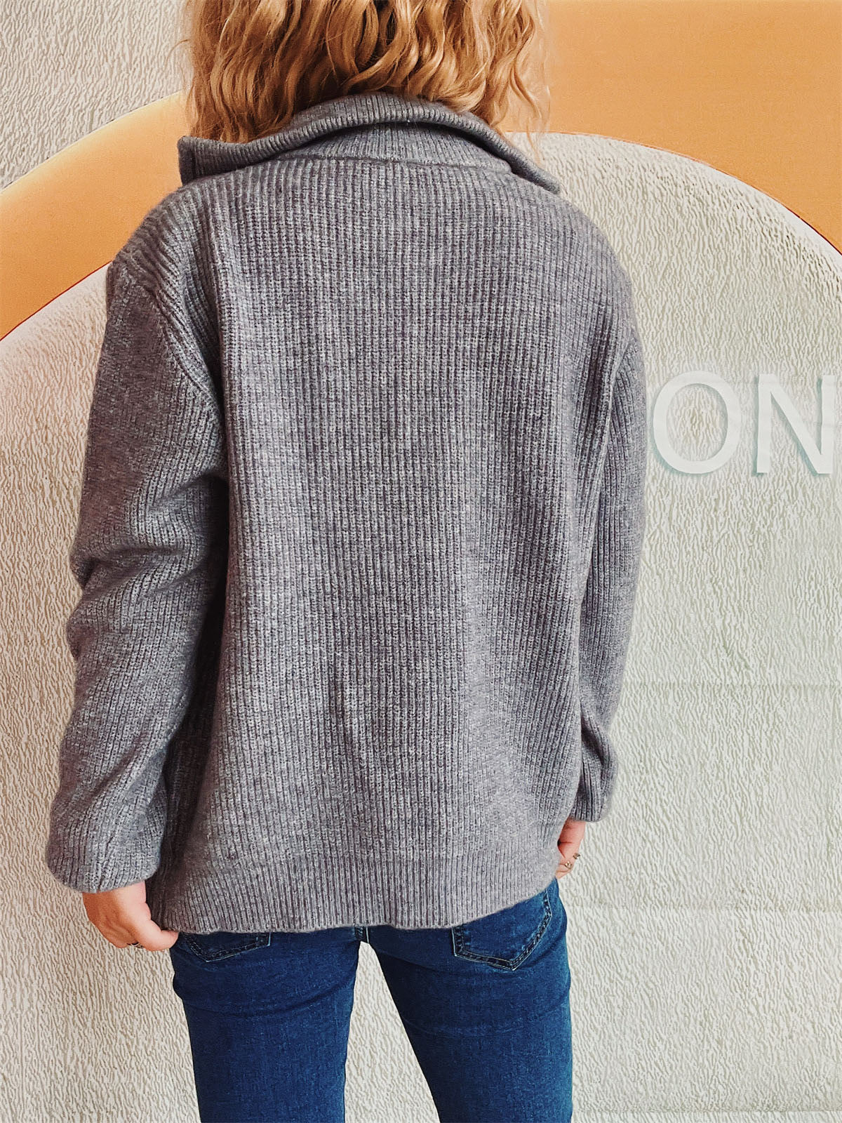 Comfortabele dames cardigan met rits – Julia