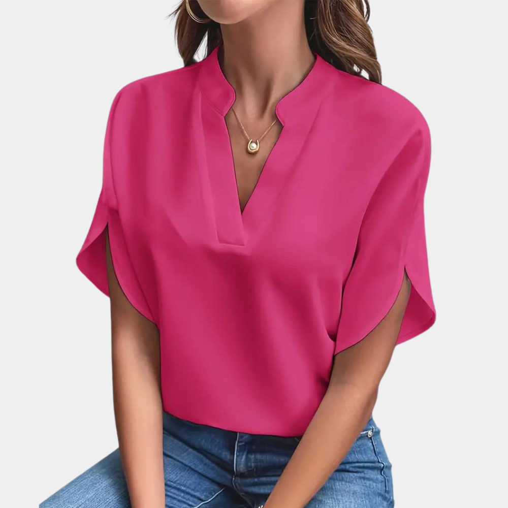 Comfortabele Blouse Met Korte Mouwen – Emma