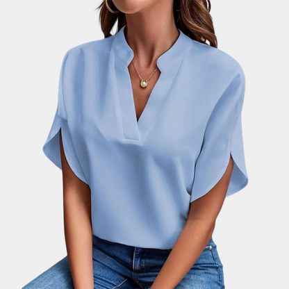 Comfortabele Blouse Met Korte Mouwen – Emma