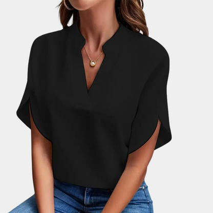 Comfortabele Blouse Met Korte Mouwen – Emma