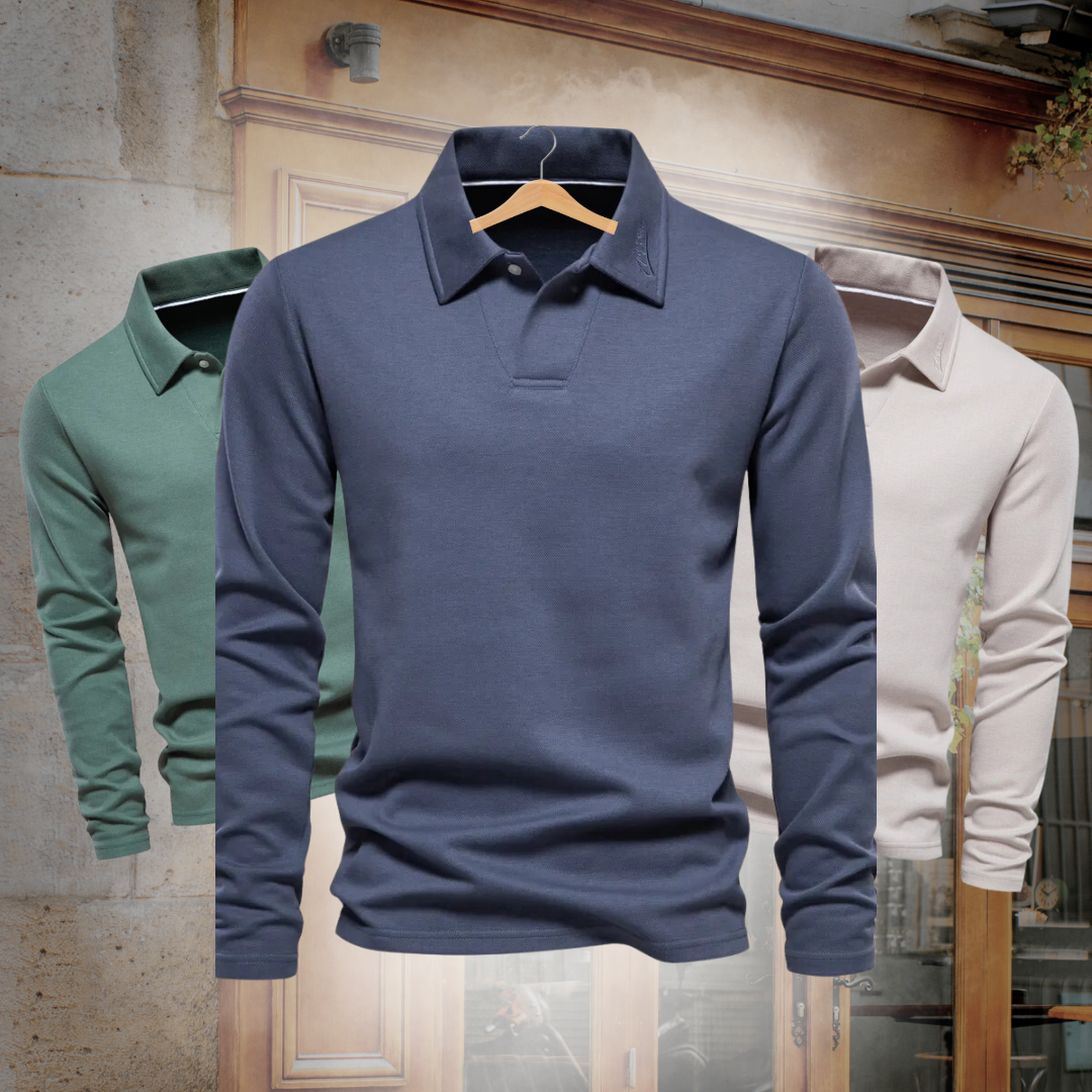 Casual Poloshirt Lange Mouwen Heren – Jasper