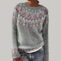 Casual gebreide trui met stijlvol patroon – Sophie