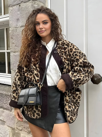 Trendy Panterprint Jas - WildFleece Coat