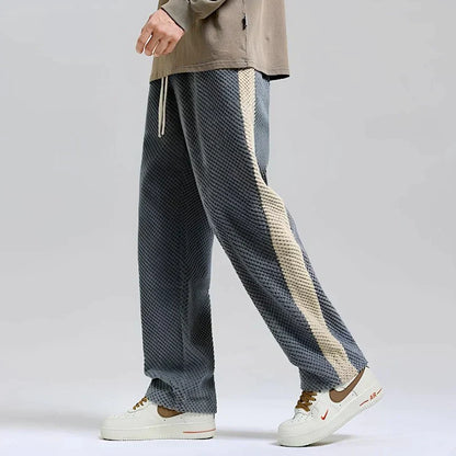 Gestreepte joggingbroek heren met comfortabele pasvorm – Lars