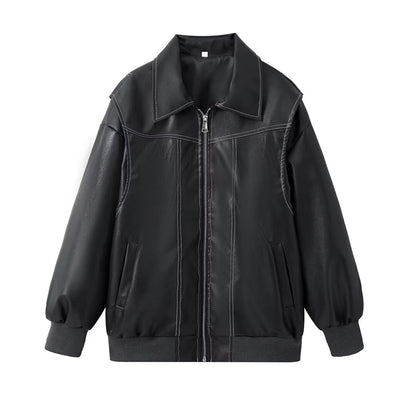 Synthetisch leren bomberjack voor dames – Sophia