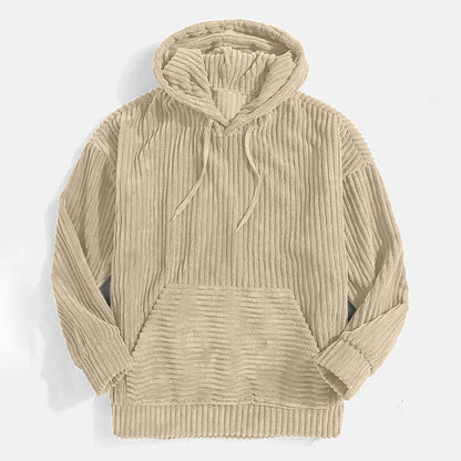 Stijlvolle corduroy hoodie voor heren – Diego