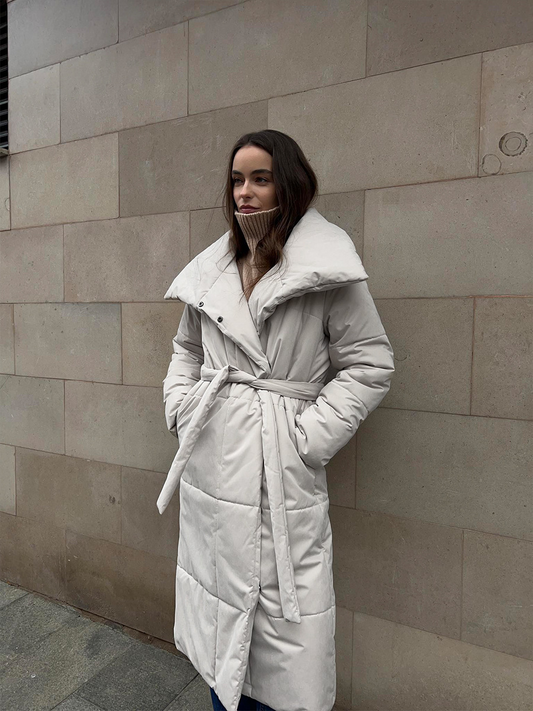 Winddichte Lange Dames Puffer Parka voor Winter – Sara