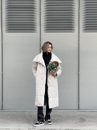 Winddichte Lange Dames Puffer Parka voor Winter – Sara