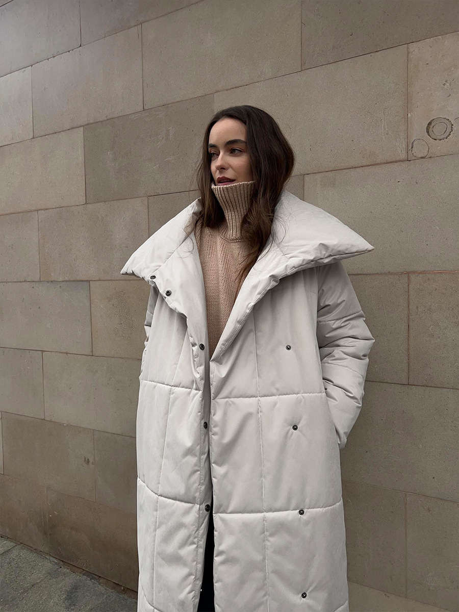 Winddichte Lange Dames Puffer Parka voor Winter – Sara