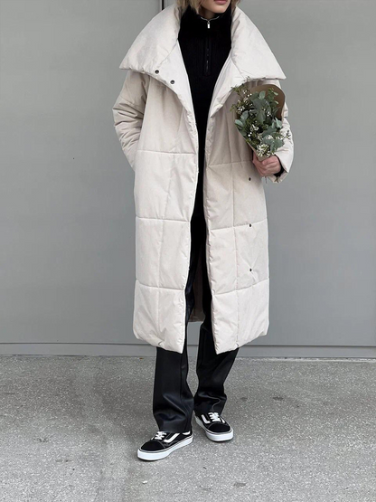 Winddichte Lange Dames Puffer Parka voor Winter – Sara