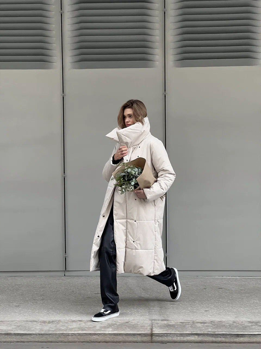 Winddichte Lange Dames Puffer Parka voor Winter – Sara