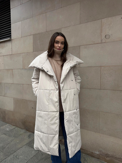 Winddichte Lange Dames Puffer Parka voor Winter – Sara