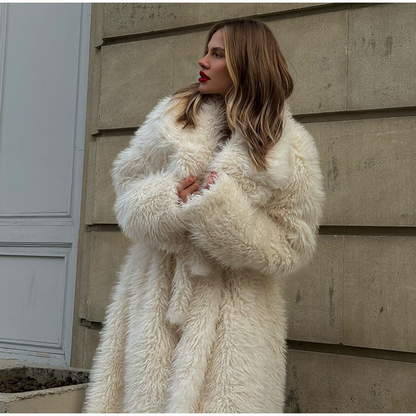 Lange nep-bontjas met luxe uitstraling – Vivienne