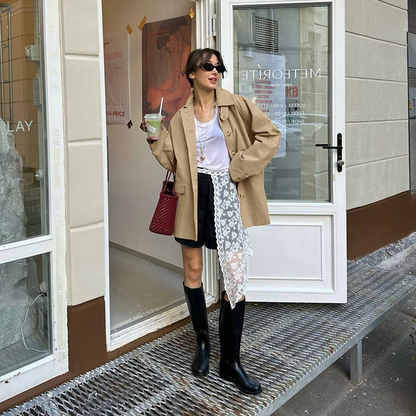 Korte trenchcoat windjack voor dames – Esmée
