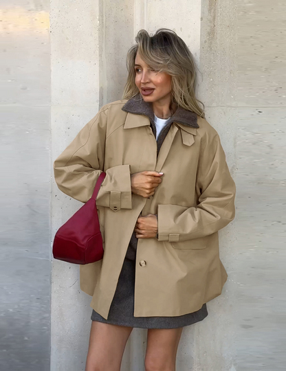 Korte trenchcoat windjack voor dames – Esmée